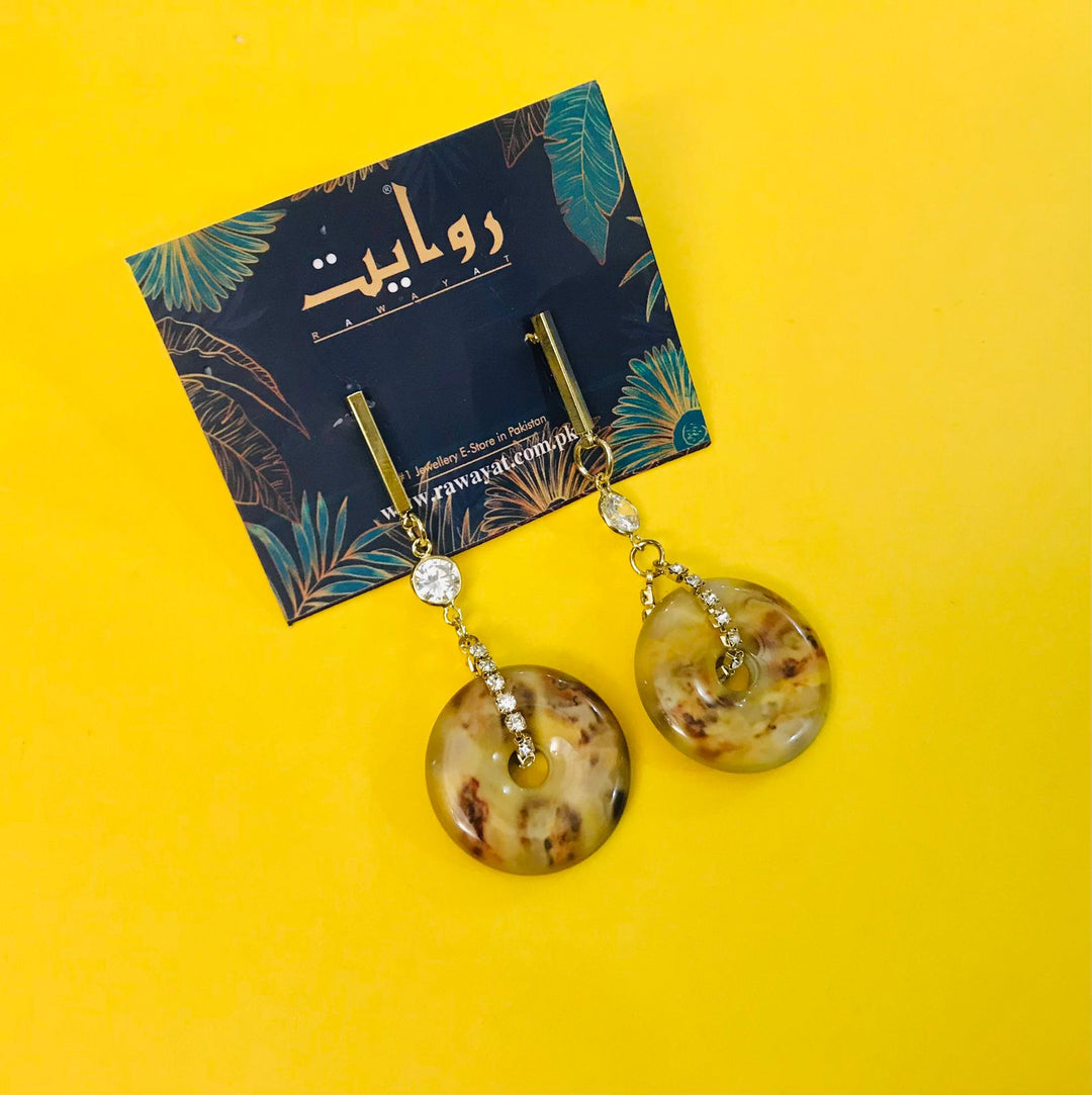 Fancy Earring-277 (Matt Yellow)