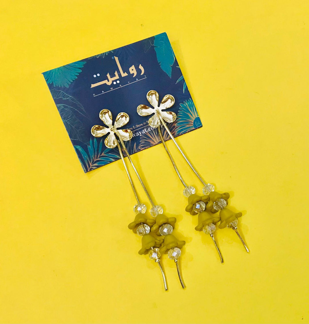 Fancy Earring-265 (Matt Yellow)