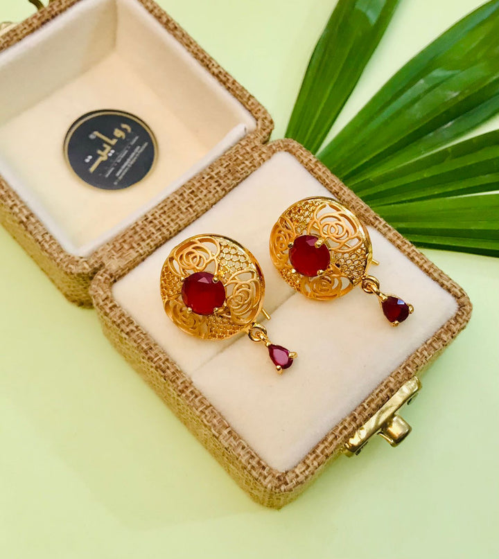 Digital Earring-70 (Maroon)