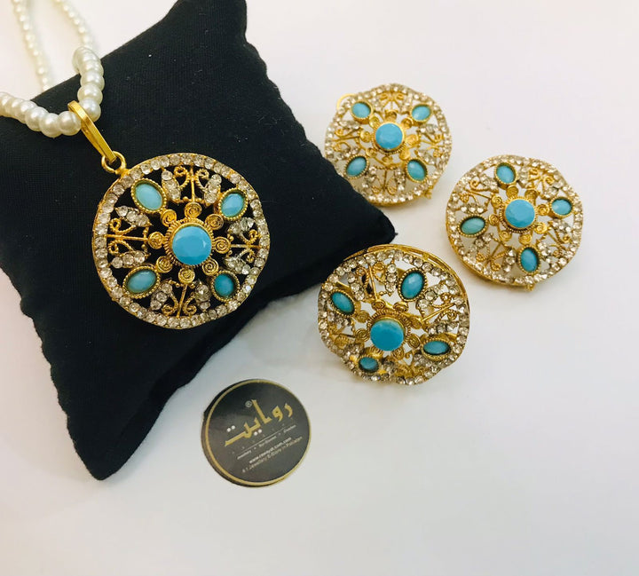 Hania Locket Set (Ferozi)