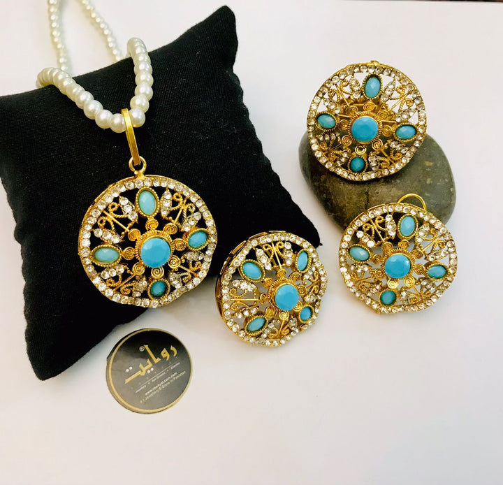 Hania Locket Set (Ferozi)