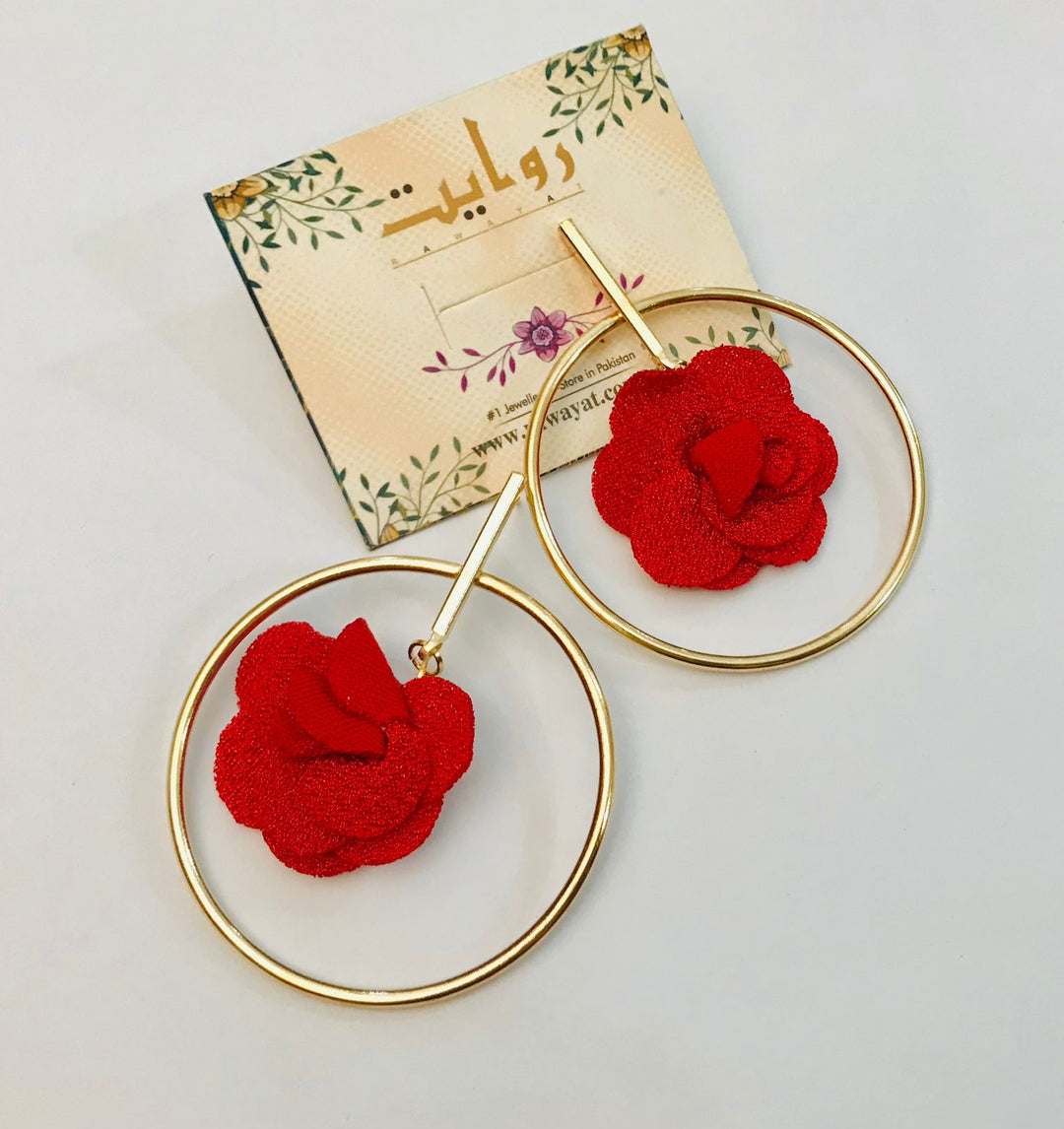 Fancy Earring-372 (Maroon)