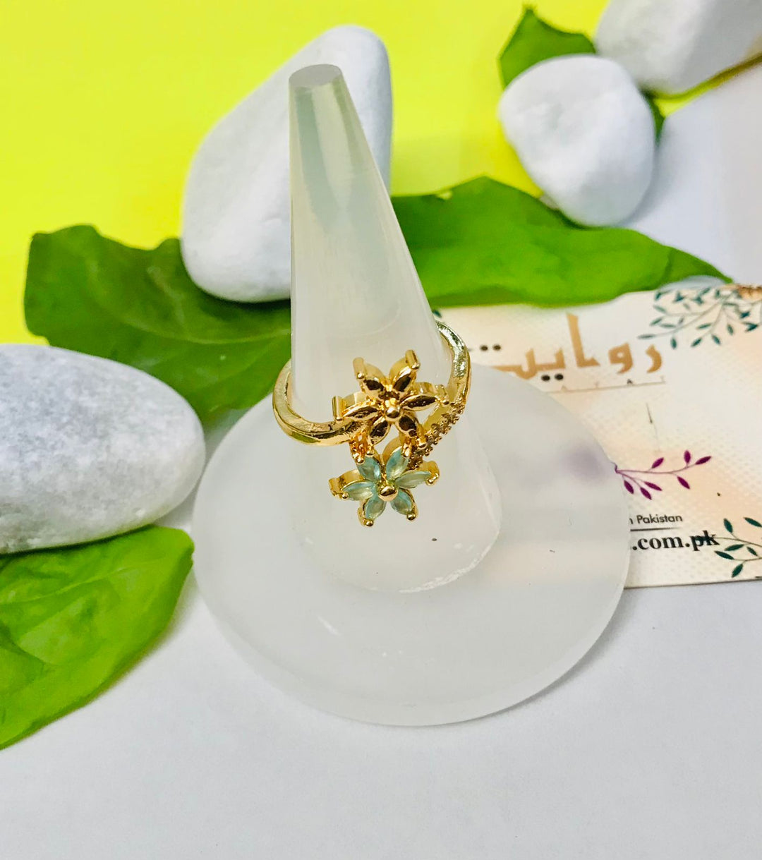 Zircon Ring-14 (Mint Green)