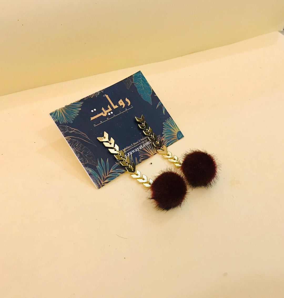 Fancy Earring-415 (Brown)