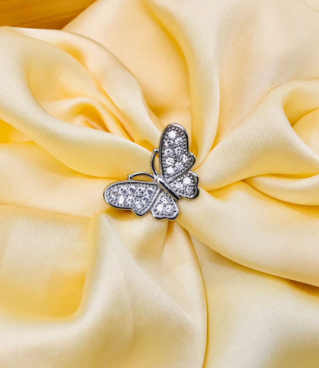 Zircon Butterfly Ring-01 (Silver)