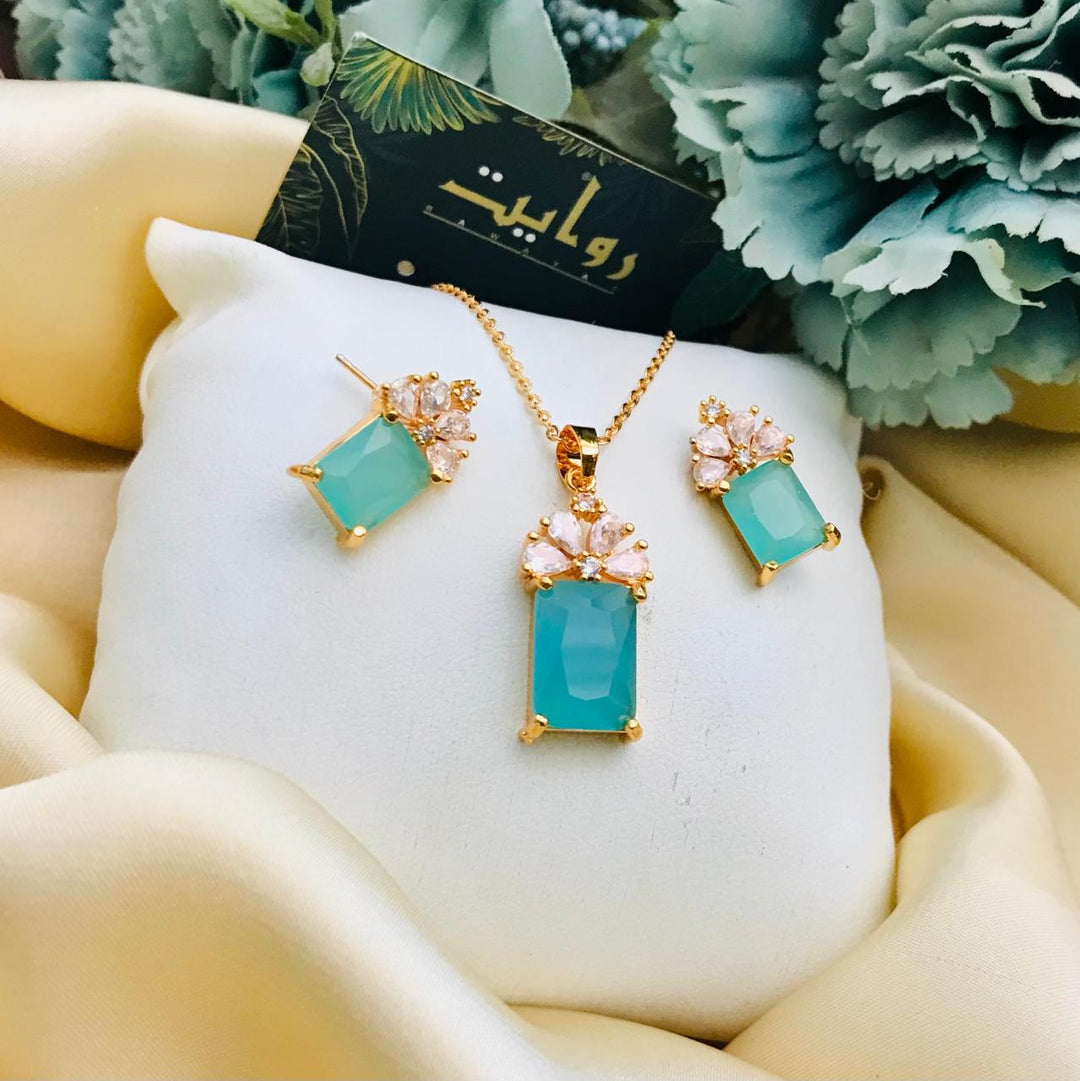 Zircon Locket Set-20 (Mint Green)