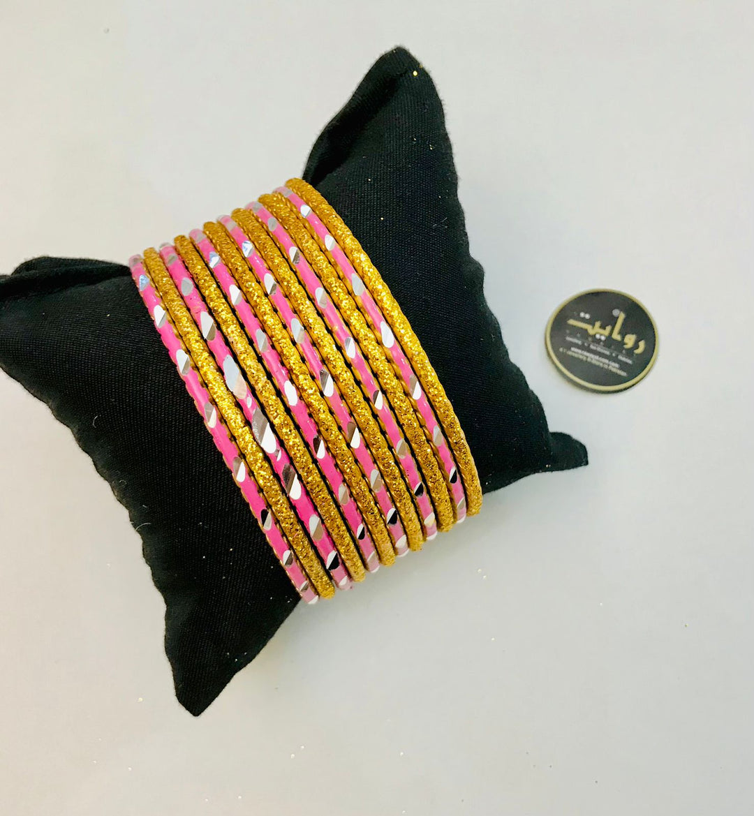 Multi Bangles-32 (Tea Pink)