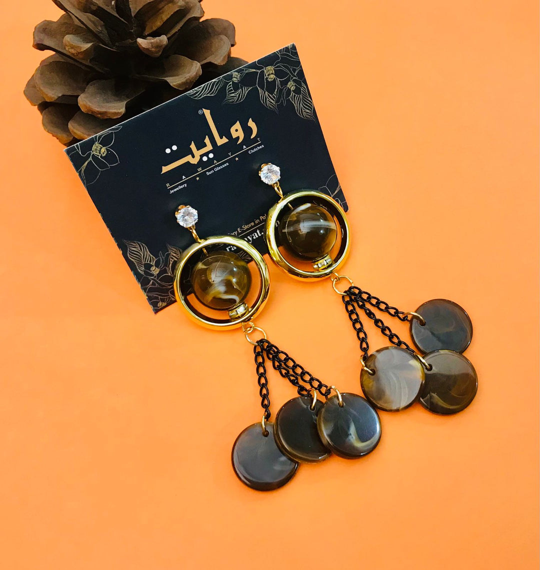 Fancy Earring-354 (Brown)