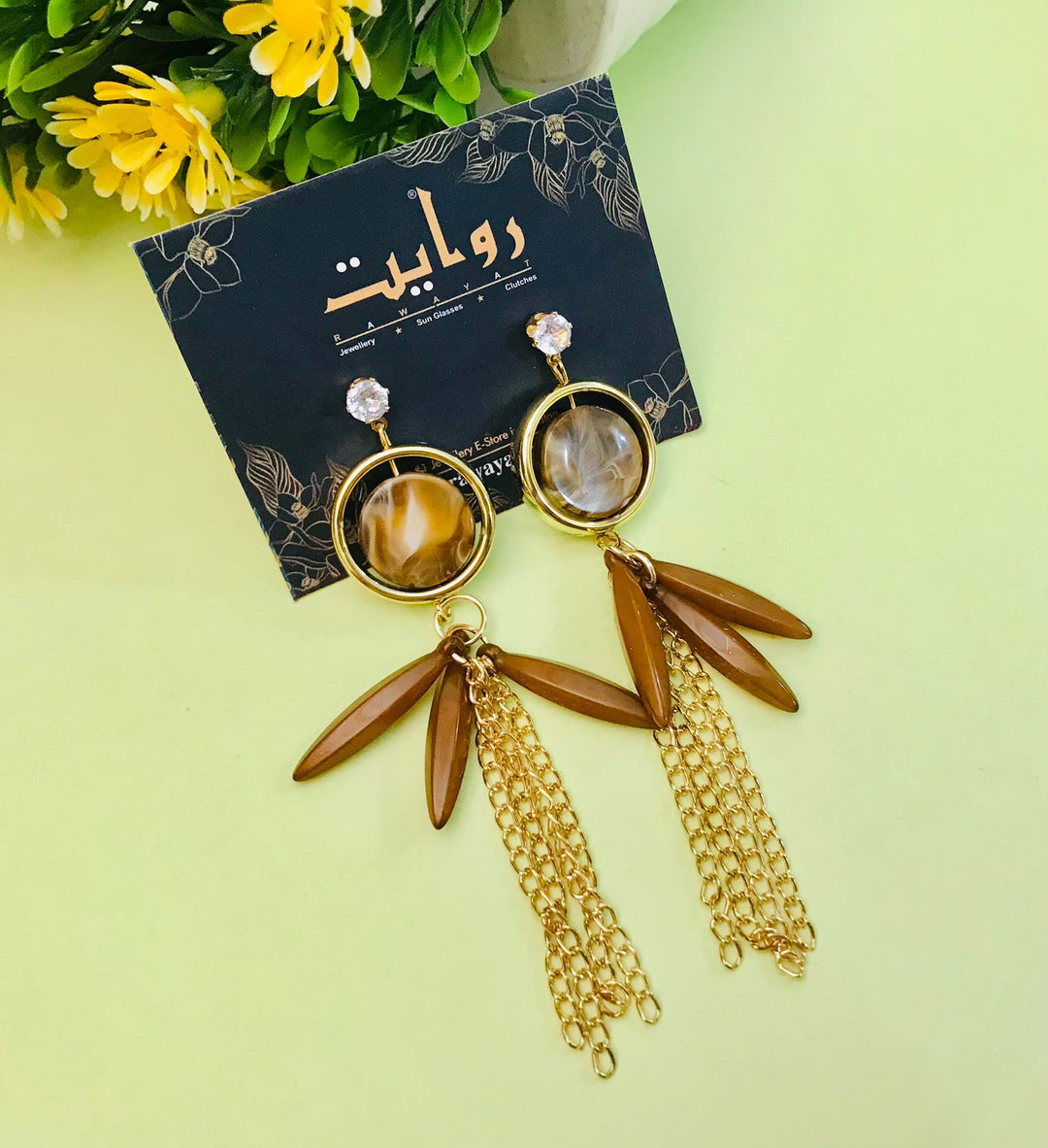 Fancy Earring-357 (Brown)