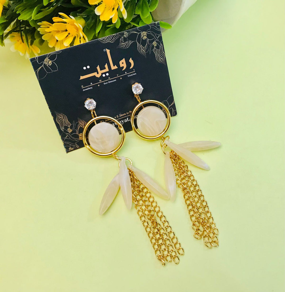 Fancy Earring-357 (White)