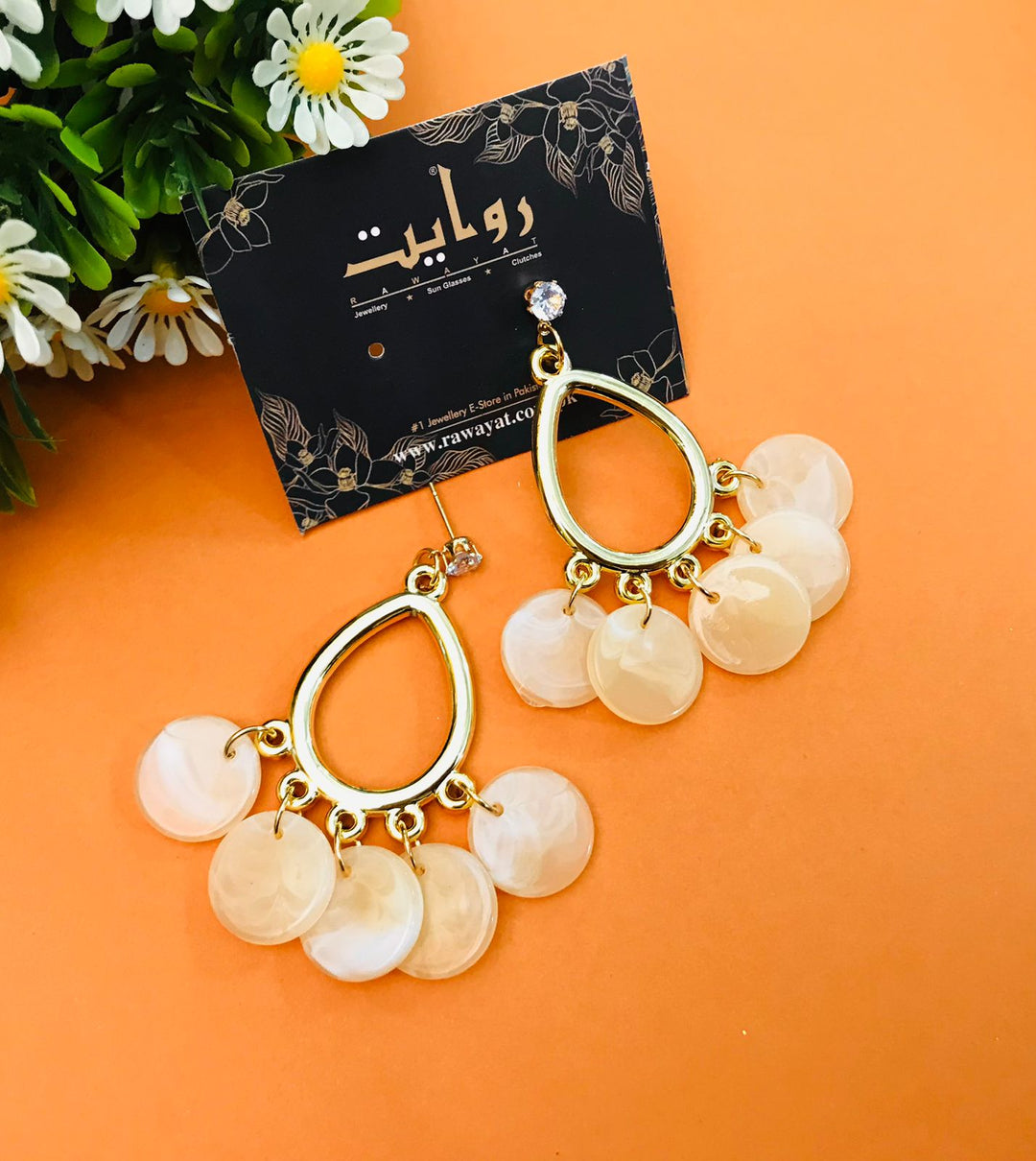 Fancy Earring-361 (White)