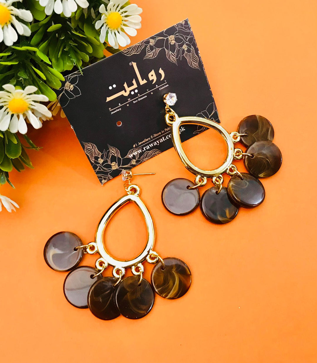 Fancy Earring-361 (Brown)