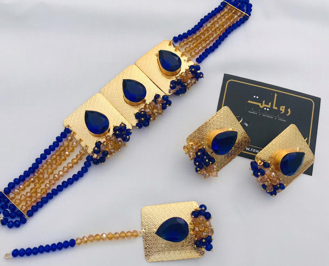 Patra Choker Set (Blue)