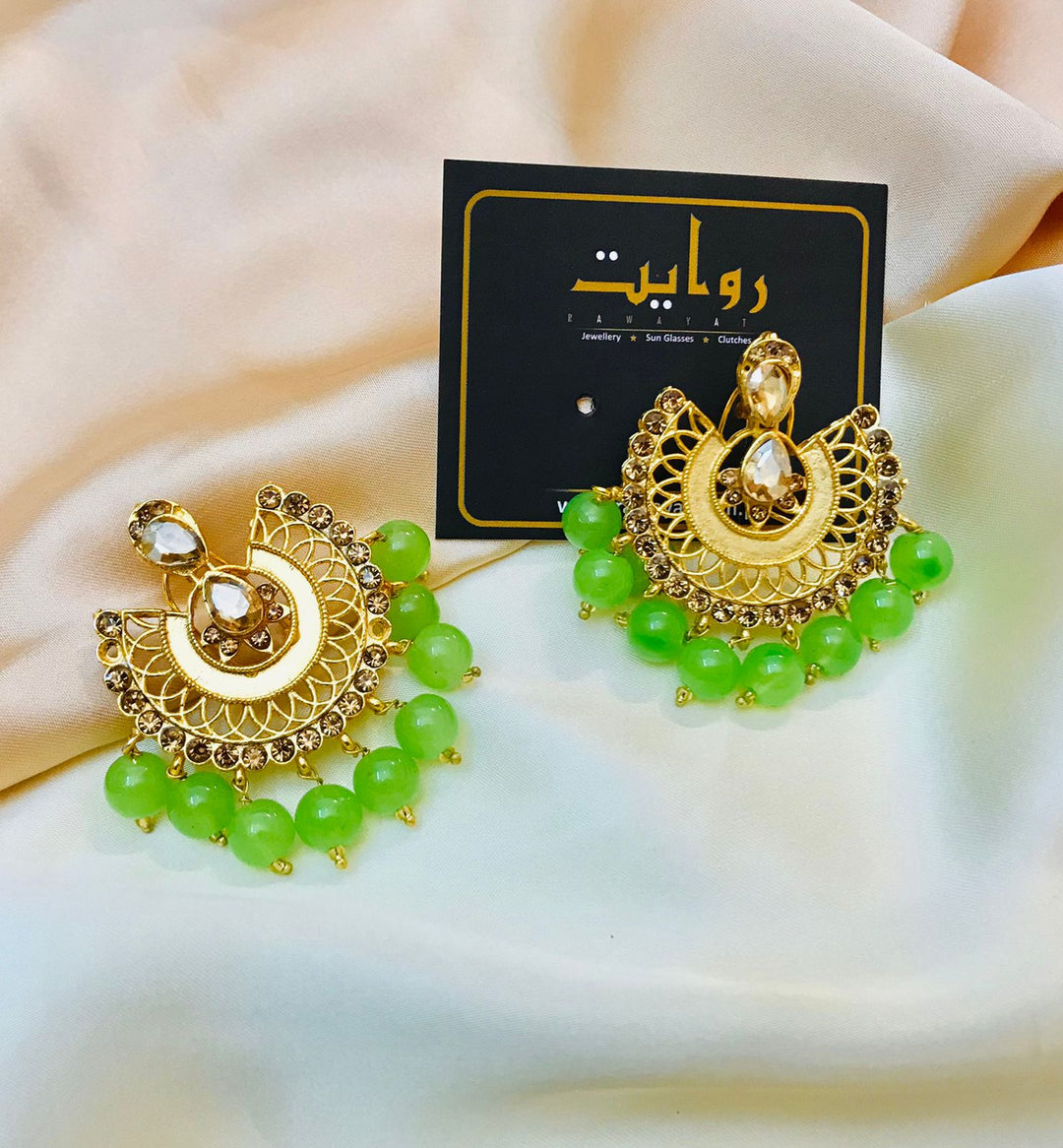 Fancy Earring-27 (Parrot Green)