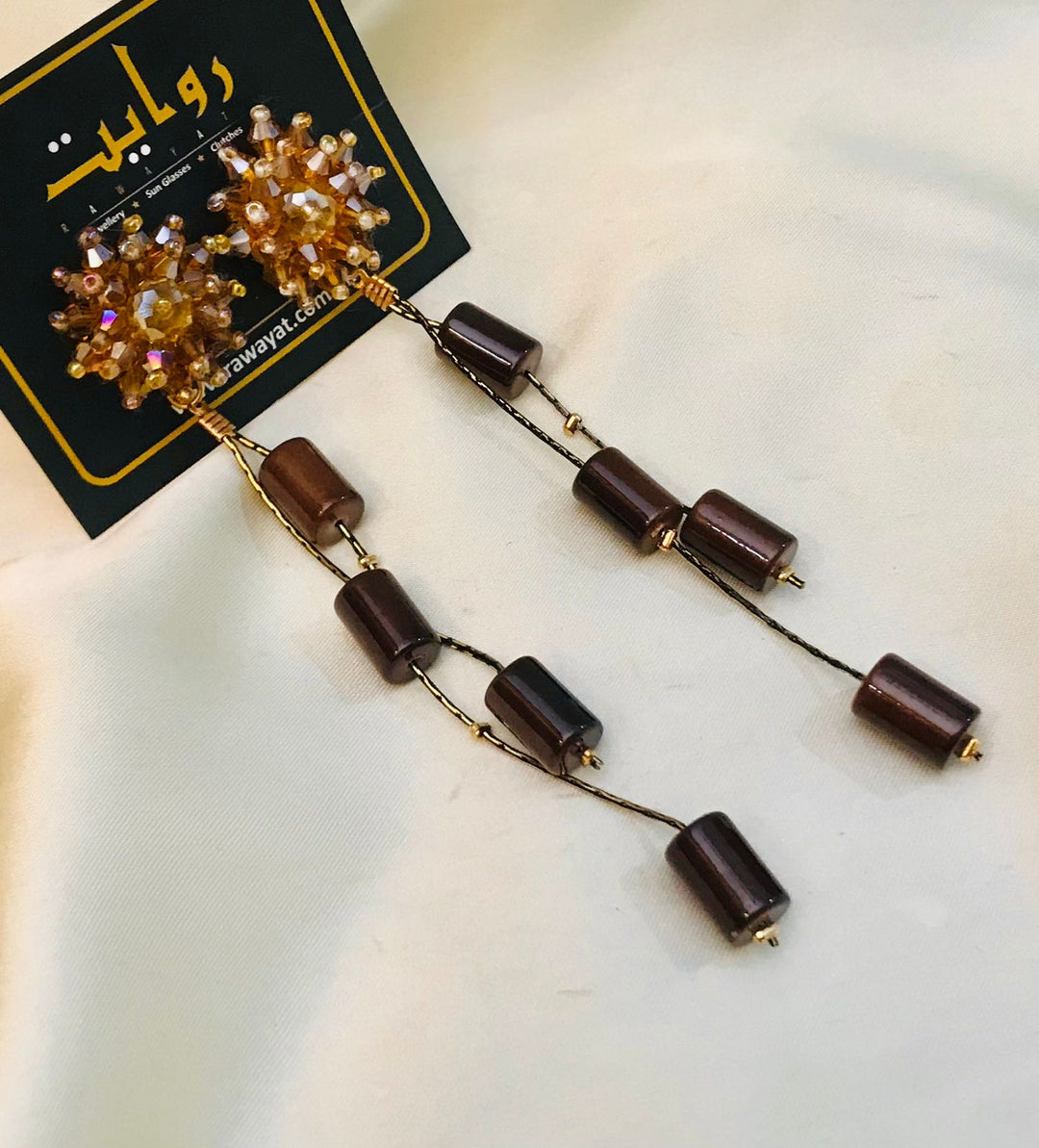 Tassel Earring-01 (Dark Brown)