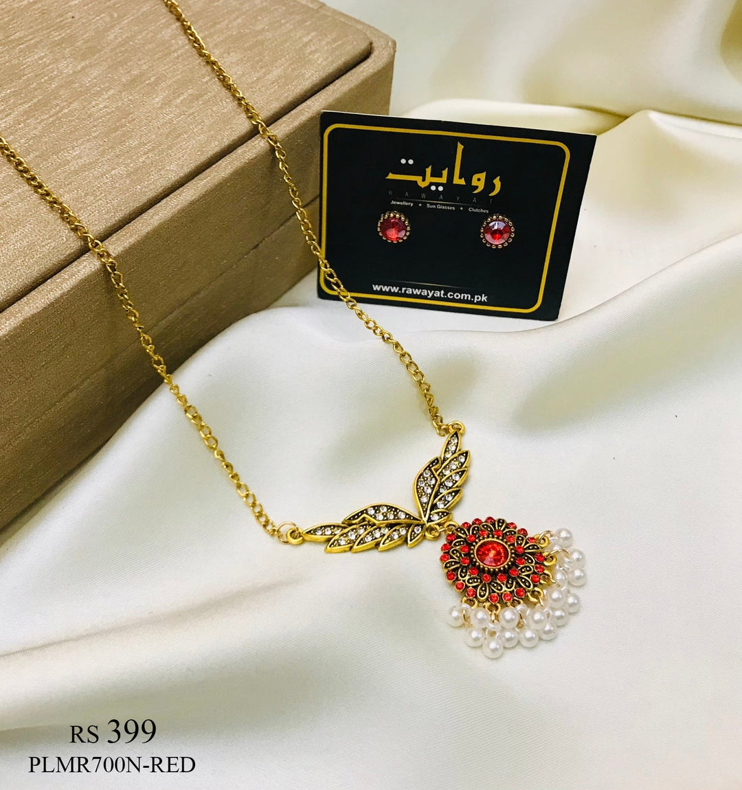 Antique Necklace-08 (Red)