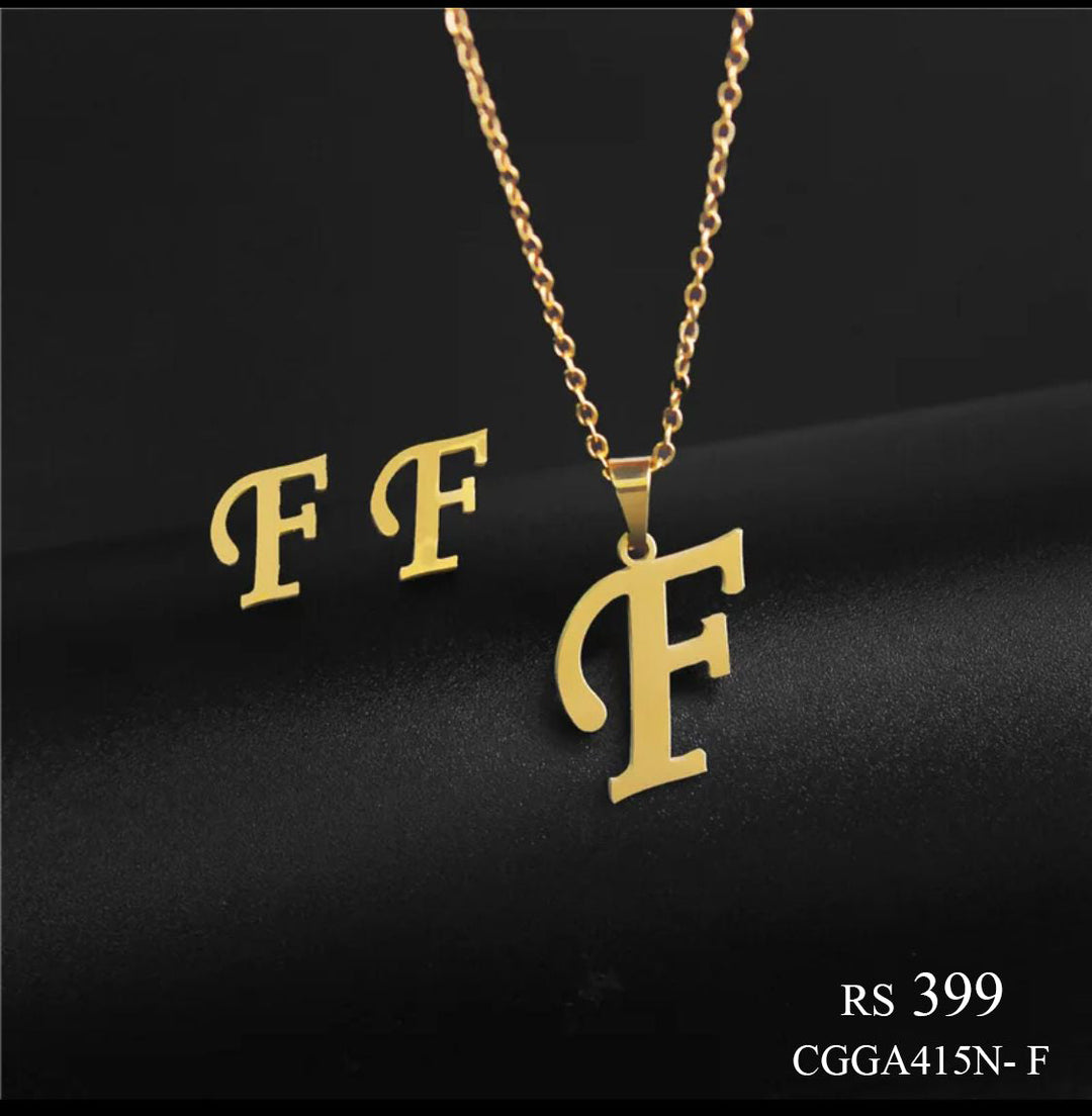 Alphabet Locket Set (F)