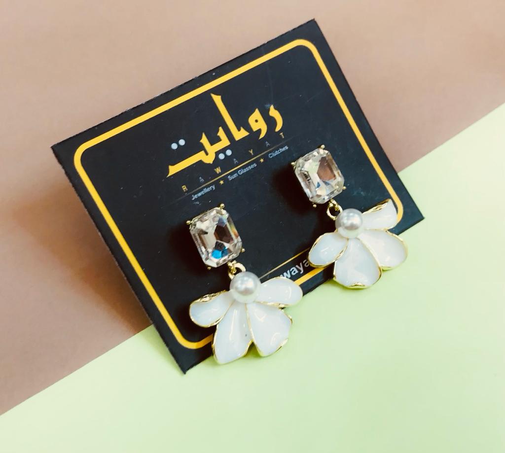 Fancy Earring-86 (White)