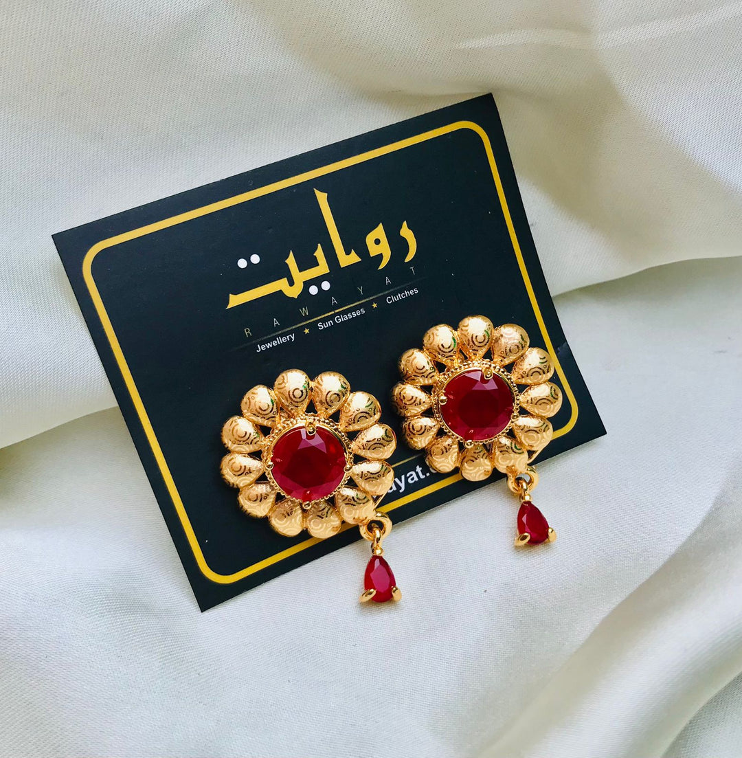 Digital Earring-64 (Maroon)