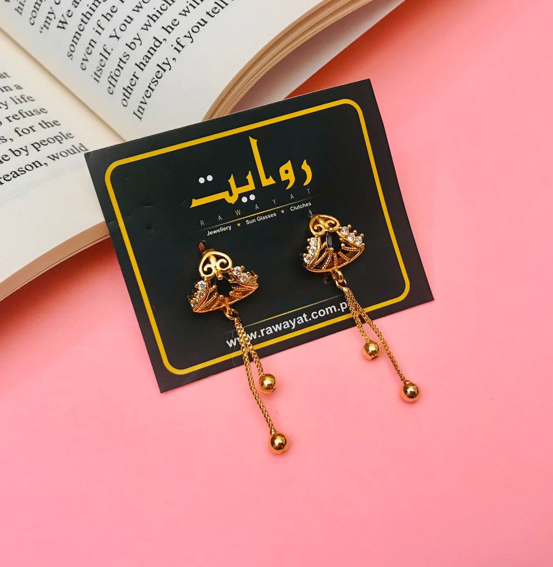 Zircon Earring-83 (Black)