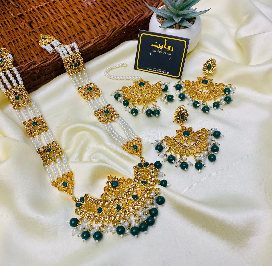 Kundan Mala Set-01 (Green)