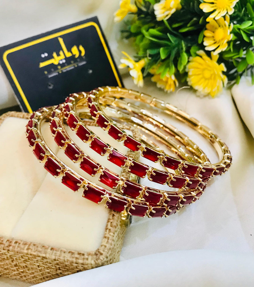 Zircon bangles-14 (Maroon)