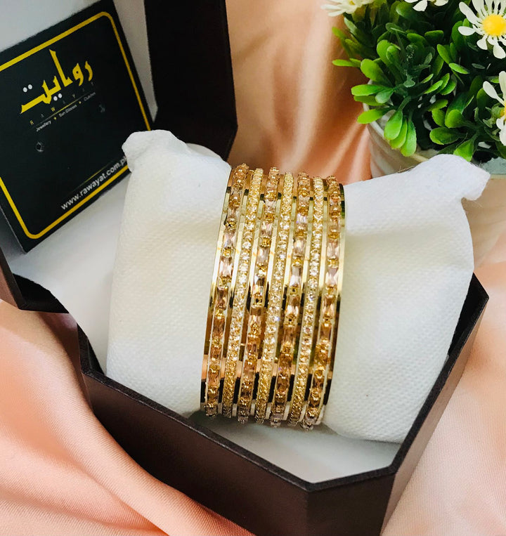 Zircon bangles-18 (Golden)