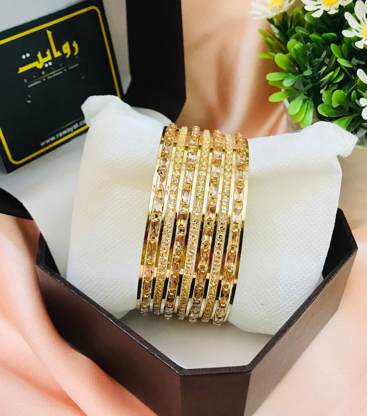 Zircon bangles-18 (Golden)