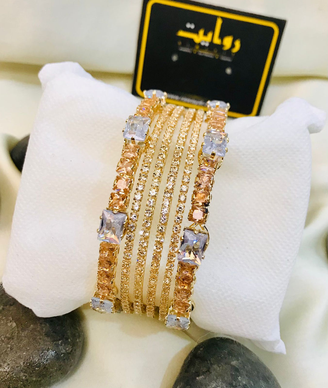 Zircon bangles-15 (Golden)