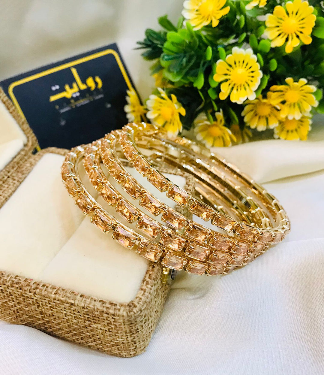 Zircon bangles-14 (Golden)